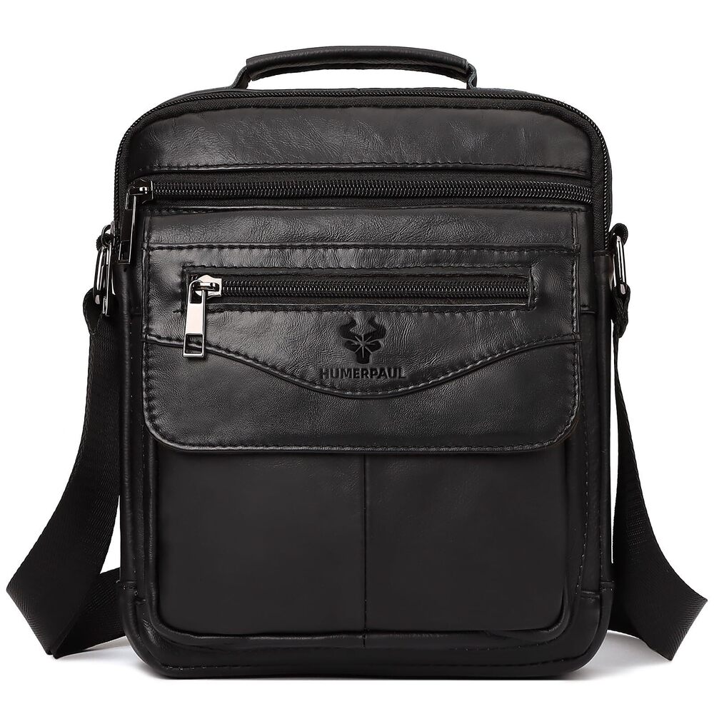7172 Small Messenger Bag Sling Crossbody Shoulder Bag Leather Handbag Man